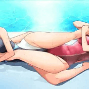 【Skeb】競泳水着で貝合わせしているゆかりと翠