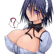 そこにいるだけでエロ過ぎて視界に入れるだけで勃起してしまうので目を合わせられないご主人様を不審がる発育のいいメイドさん（15）