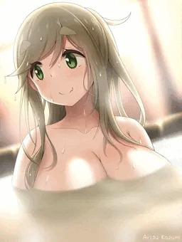 温泉でくつろぐあおいちゃん