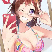 「水着買ったんだー！どう？似合ってる？」
