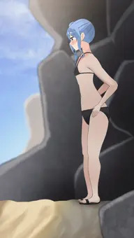 海で野ションするsiちゃん
