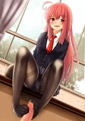 黒タイツ足コキ('ω')