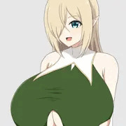 【オリジナル】爆乳エルフ