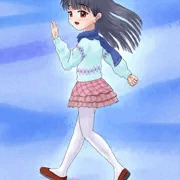 青いマフラーの少女