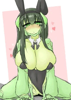 過去のバニースーツ蟷螂娘逆レ絵