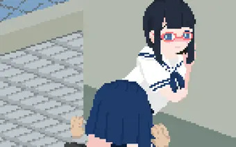 セーラー服バック クンニ