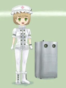 あやしい看護師風少女