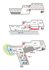 上に落ちる