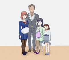 おめでた家族写真