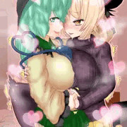 糸引きキス巨乳合わせ百合