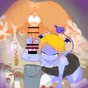 青い子４、敗北退魔師ちんぽ乳搾り！！
