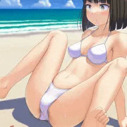 水着・フィットネスウェア・部屋着の女の子