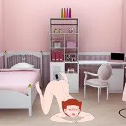 ヌードモデル中を覗かれる魔美　その後(GIF)