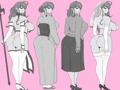 作成中の新作ＣＧ集線画。