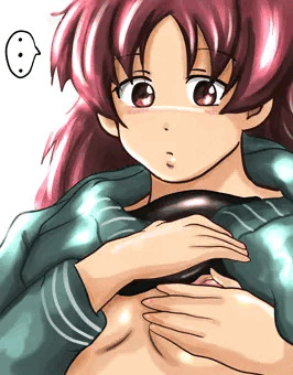 乳首と乳を見せる杏子