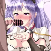 黒くてぶっといモノを咥えるエイジャックスちゃん(ˇωˇ)