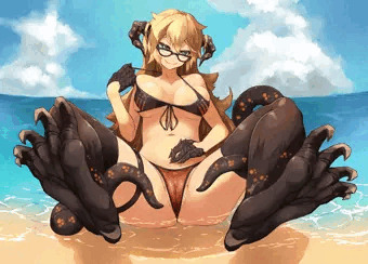 アザーちゃん挑発から触手襲撃（よその子）