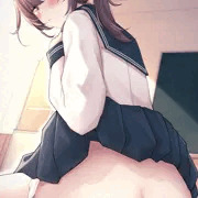恥ずかしがりながらおしりを見せてくれてる娘