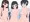 同級生のおっぱいに囲まれてエッチな言葉で責められる♪