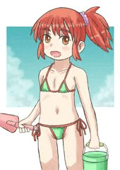 夏の海の幼女さん
