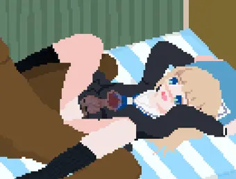 ベッドの上で