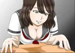 巨乳女子高生のねっとり乳首責め（アニメーション）