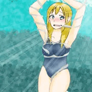 新スクール水着とイカ