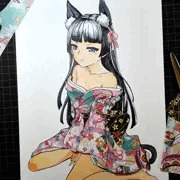 折り紙で瑠璃と遊ぶ