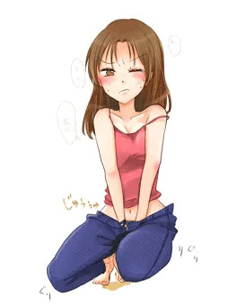 ジーパン越しに