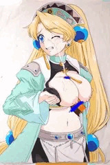 体液を採取する為に挟んでくれるマルローネさん。