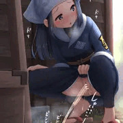家の裏で済ませるショウちゃん