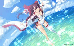 みんな、ごめん・・・俺の霊夢と一緒に海に行っちゃった☆（ゝω・）