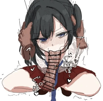 汗だくで乳首丸見えのノーブラJKに睨まれながらフェラ
