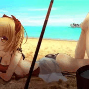 「暑いね。」