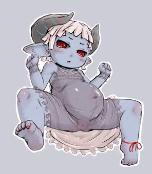 青肌角っ娘さん
