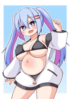 ボテ腹水着パーカー
