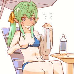 エルフと海水浴