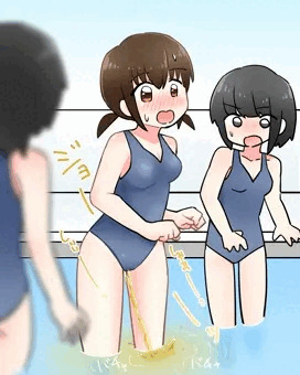水着おもらし