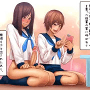 【ふたなり】後輩に精子観察されちゃうふたなりちゃん