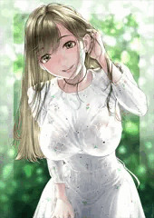 白いワンピースの可愛い女子を普通に描いてみた💗