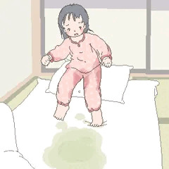 飛び起きた