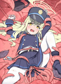 ブ○アカのあの子で触手プレイ