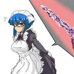 メイドさん(背景にサツマイモ)