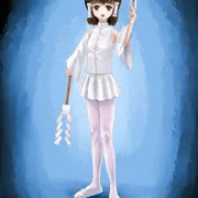 白い戦闘巫女