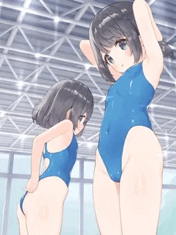 競泳水着の子