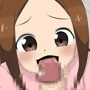 高木さんの手コキ+亀頭舐め