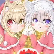 猫と狐のクリスマスパーティー