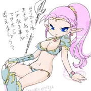 ピンク髪エルフ