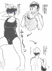 女体化競泳水着　再び