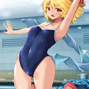 ルーミアのスクール水着